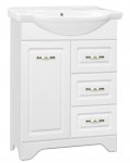 Тумба с раковиной Style Line Олеандр-2 65 (3 ящ.) белая 