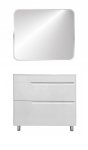 Комплект мебели Эстет Kare Luxe 80 напольный 2 ящ. белая (ФР-00006003/ФР-00005719)