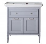 Тумба с раковиной ASB-Woodline Гранда 85 серый grigio (11487/23539)