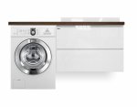 Тумба с раковиной Эстет Malibu Luxe 155 R подвесная 2 ящика белая/столешница массив