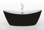 Акриловая ванна на ножках Cerutti SPA Nemi black/white B-7114 180х80