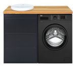 Тумба под раковину Brevita Grafit 60 L 3 ящ.